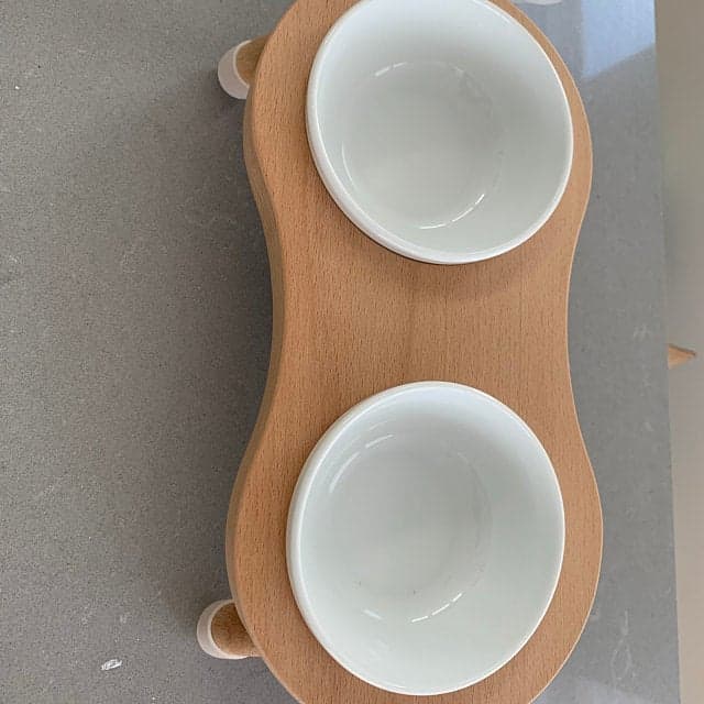 Cat bowl stand